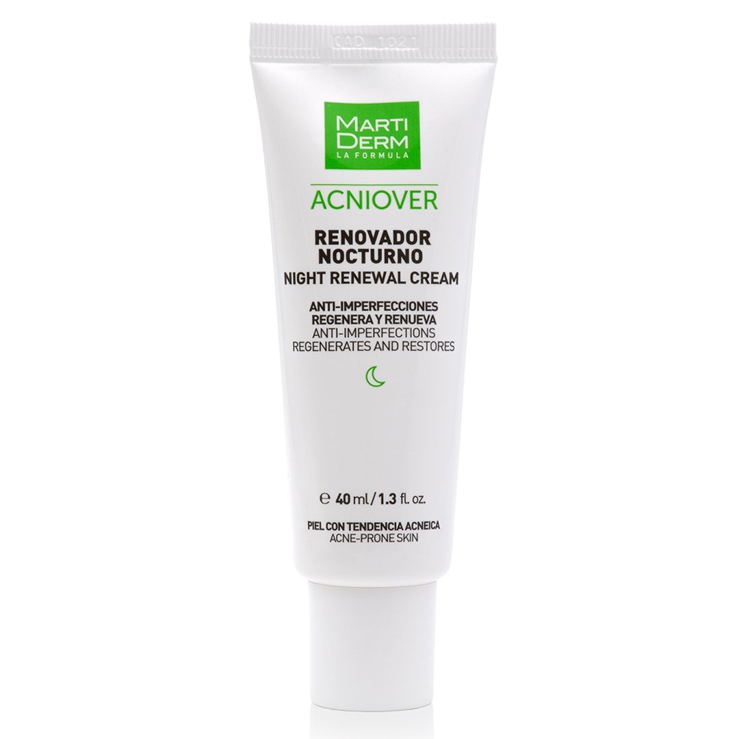 Kem Dưỡng Tái Tạo Ban Đêm Cho Da Dầu Mụn 5% AHA 1.5% BHA - Kem Dưỡng Tái Tạo Ban Đêm MartiDerm Acniover (40ml)