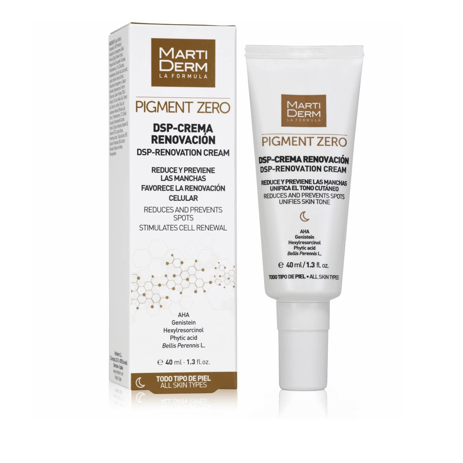 Kem Đêm Sáng Da, Mờ Sắc Tố, Duy Trì Sáu Hydroquinone - MartiDerm Pigment Zero DSP Renovation Cream