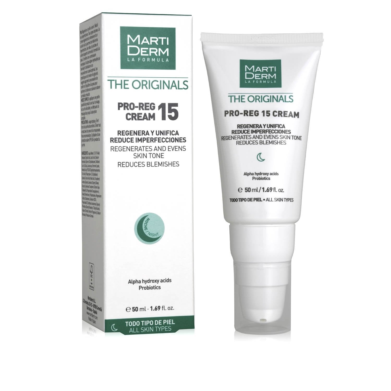 Kem Dưỡng Đêm Tái Tạo Da Sâu 15% AHA - MartiDerm The Originals Pro Reg 15 Cream (50ml)