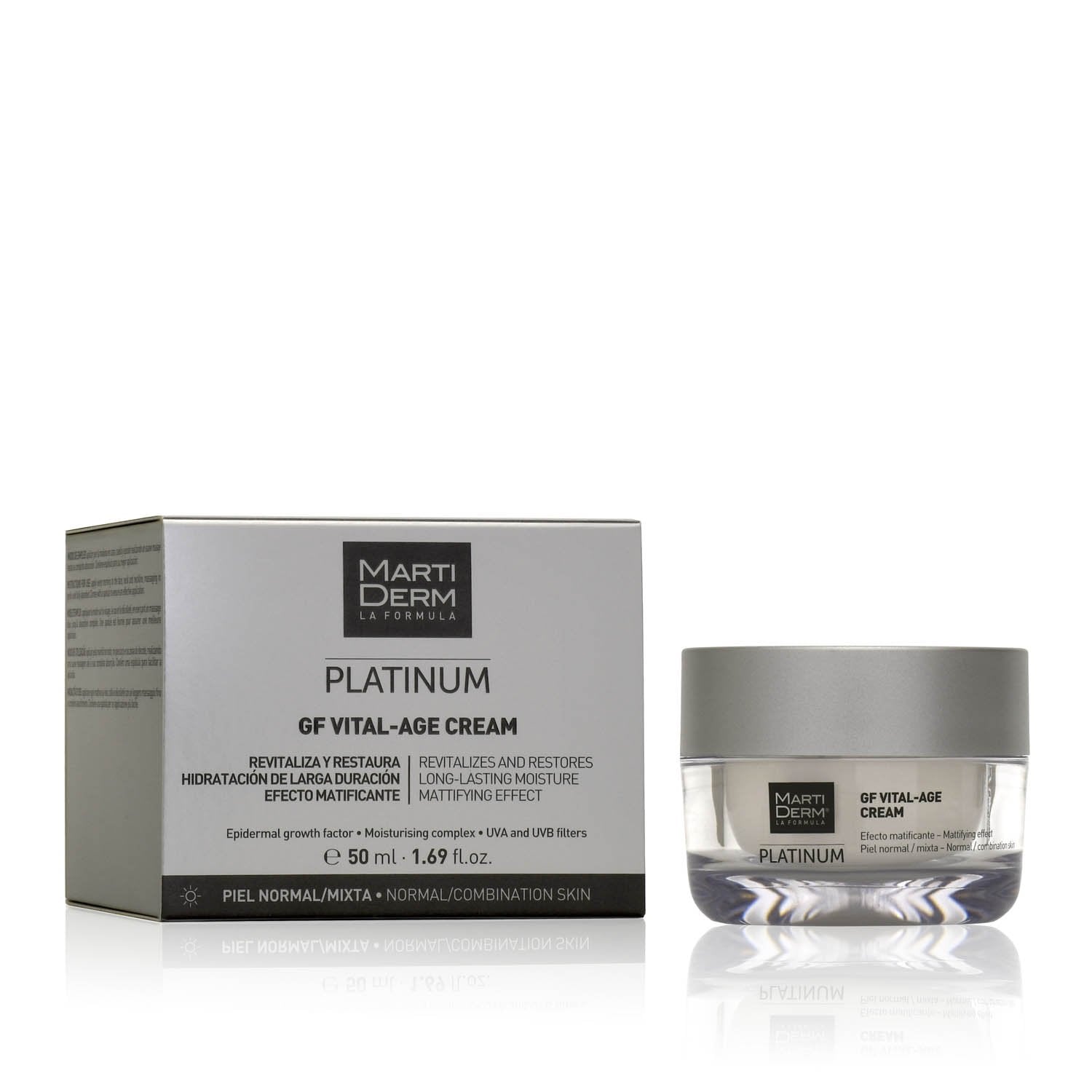 Kem Dưỡng Phục Hồi Lão Hóa Đa Chức Năng - MartiDerm Platinum GF Vital Age Cream da thường/hỗn hợp (50ml)