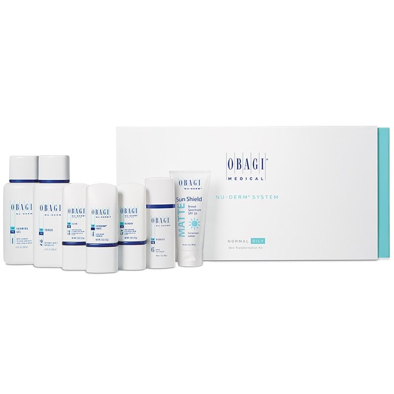Bộ dưỡng mini trị nám cho da dầu - Obagi Nu Derm Travel Kit từ thường đến nhờn