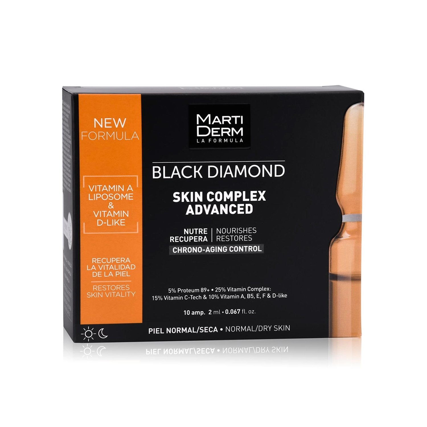 Ampoule Chống Oxy Hóa, Trẻ Hóa &amp; Làm Sáng Da 5% Proteum 89+, 15% Vitamin C-Tech - MartiDerm Black Diamond Skin Complex Advanced