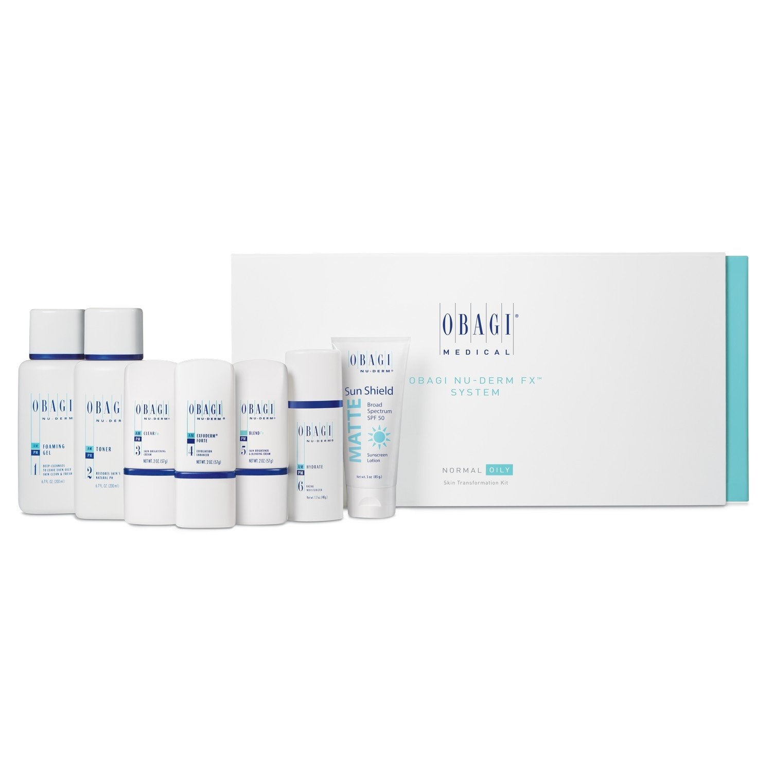 Bộ dưỡng trắng da giảm cho da dầu - Obagi Nu Derm FX Starter System Normal to Oily Skin