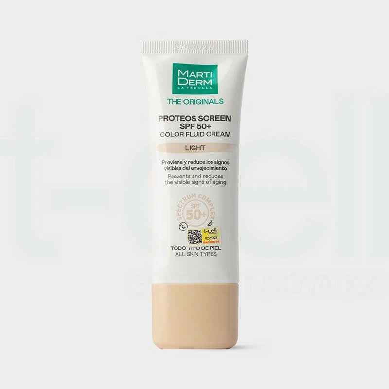 Kem Chống Nắng Làm Mờ Màu Da - MartiDerm The Originals Proteos Screen SPF50+ Kem dưỡng màu (Light) (40ml)