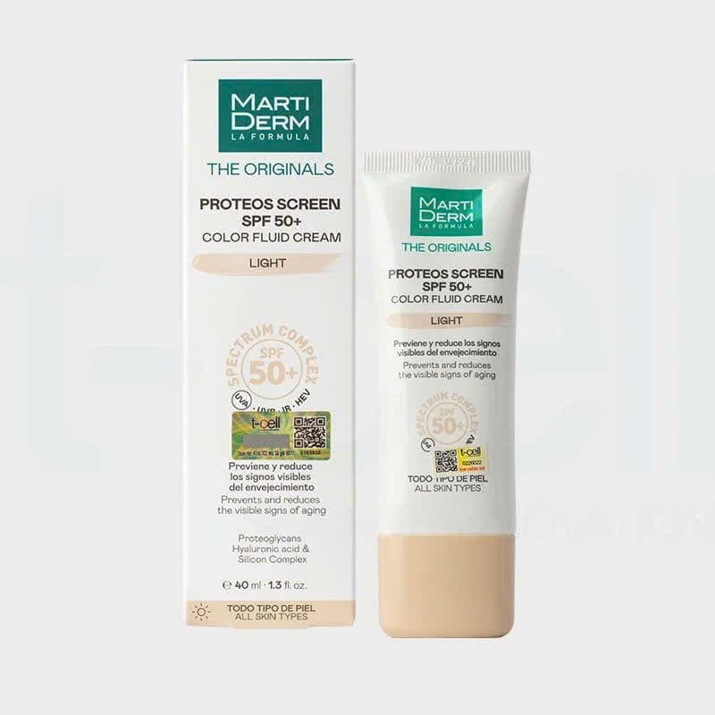 Kem Chống Nắng Làm Mờ Màu Da - MartiDerm The Originals Proteos Screen SPF50+ Kem dưỡng màu (Light) (40ml)